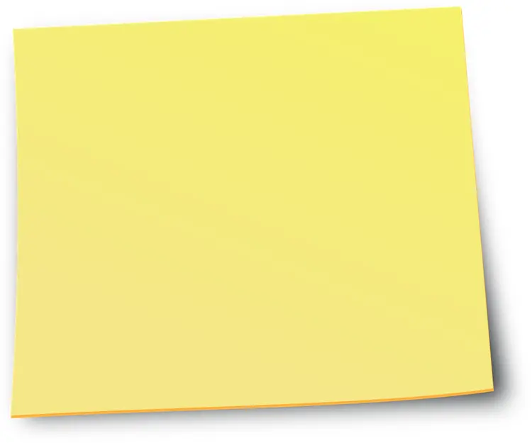 Plain Yellow Sticky Note
