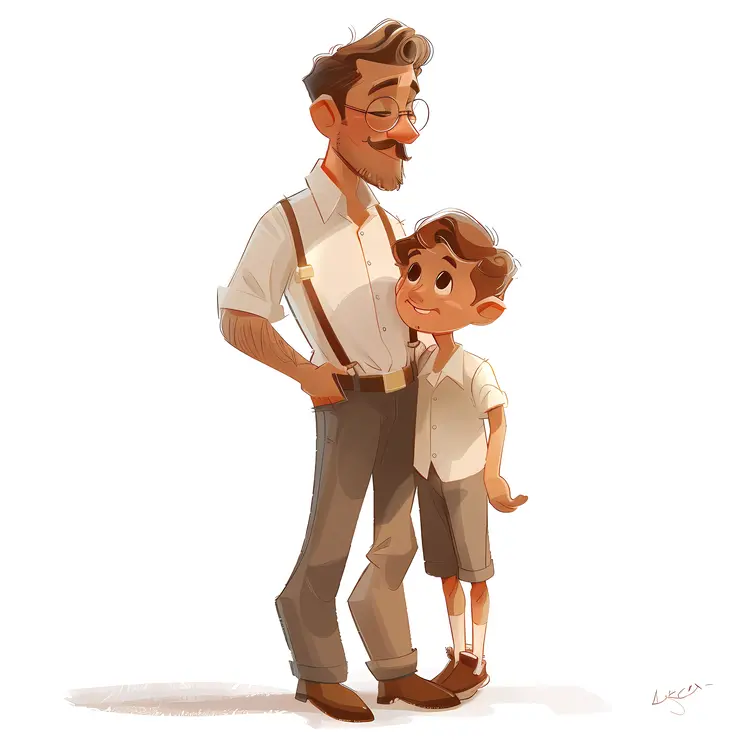 Father and Child Standing