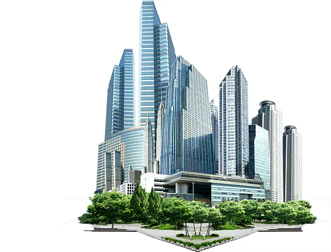 Cluster of Modern Skyscrapers