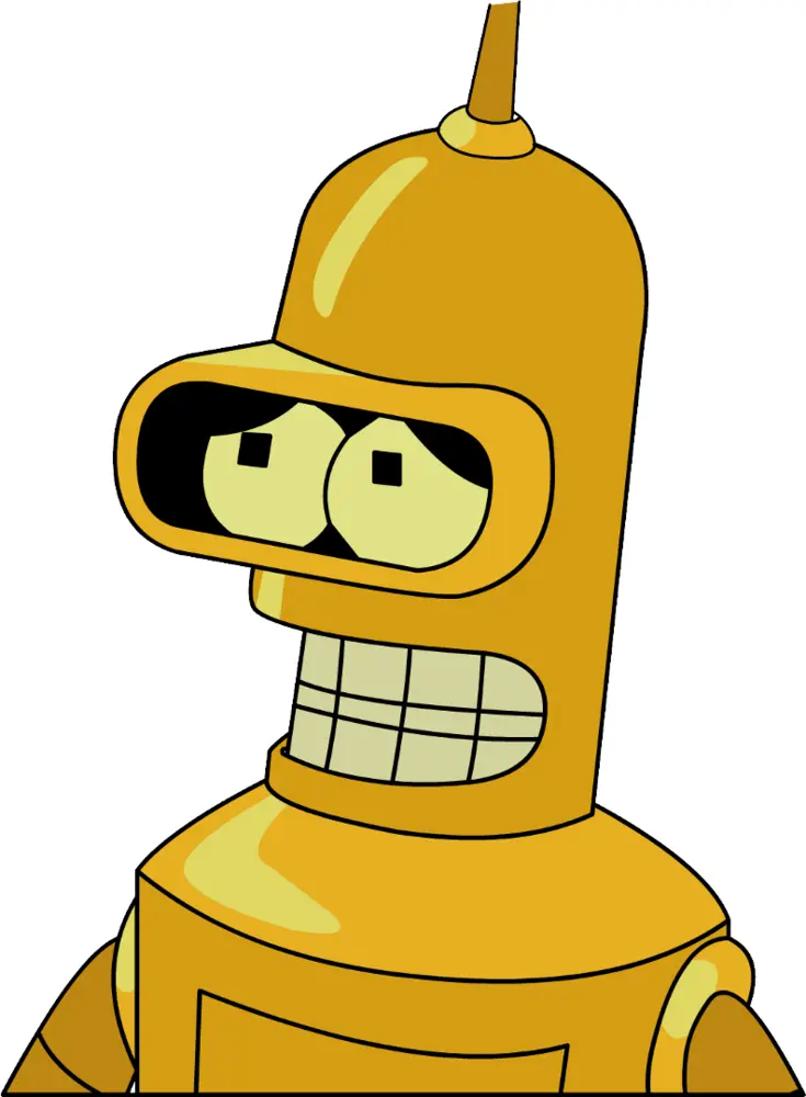 Golden Robot Cartoon