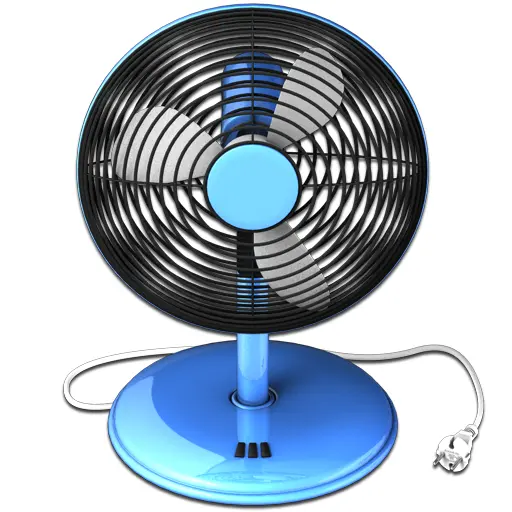 Blue Electric Fan for Cooling