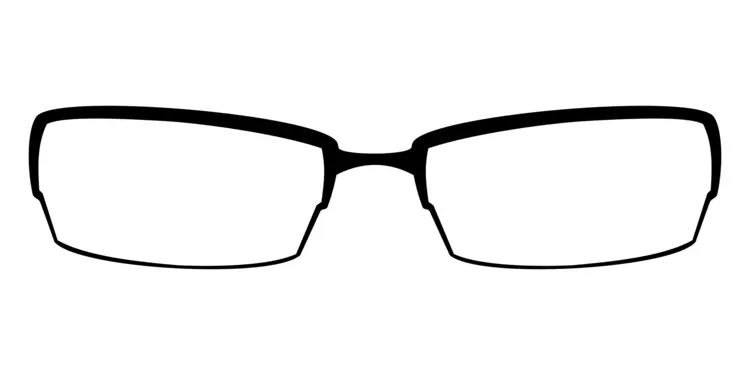 Modern Black Rectangular Glasses