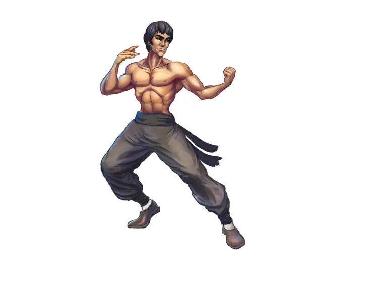 Martial Artist in Fighting Stance