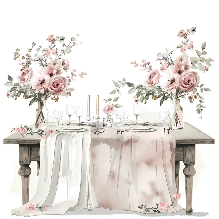 Elegant Floral Table Setting