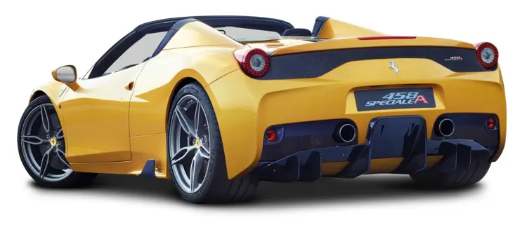 Yellow Convertible Sports Car