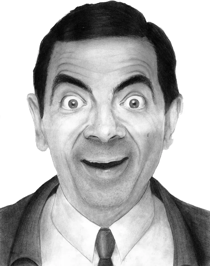 Man's Face with Surprised Expression
