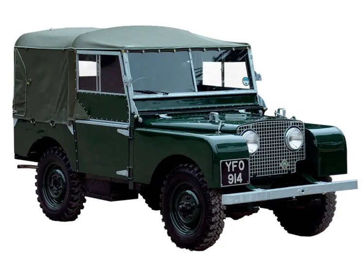 Green Classic Land Rover Vintage Off-road Vehicle
