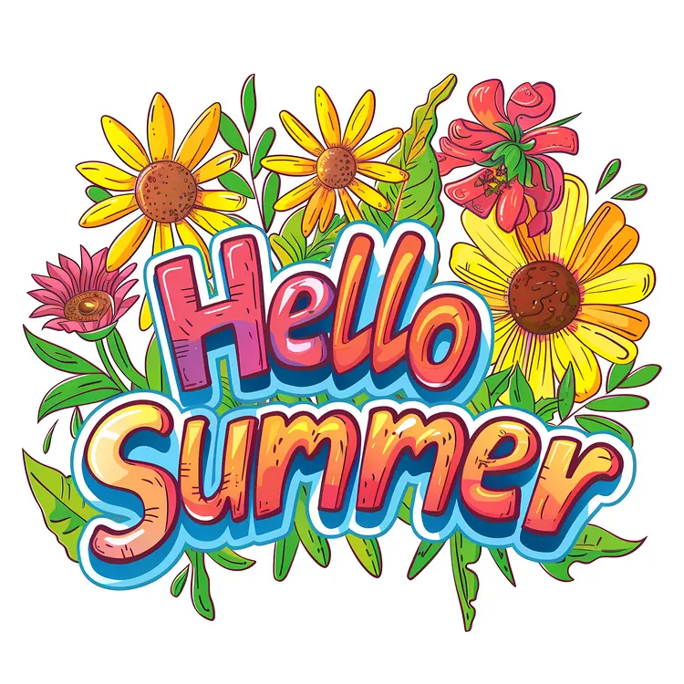 Hello Summer with Flowers