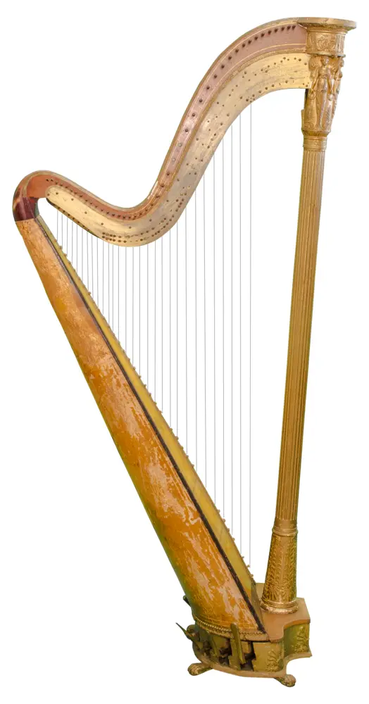 Antique Harp for Classical Performances
