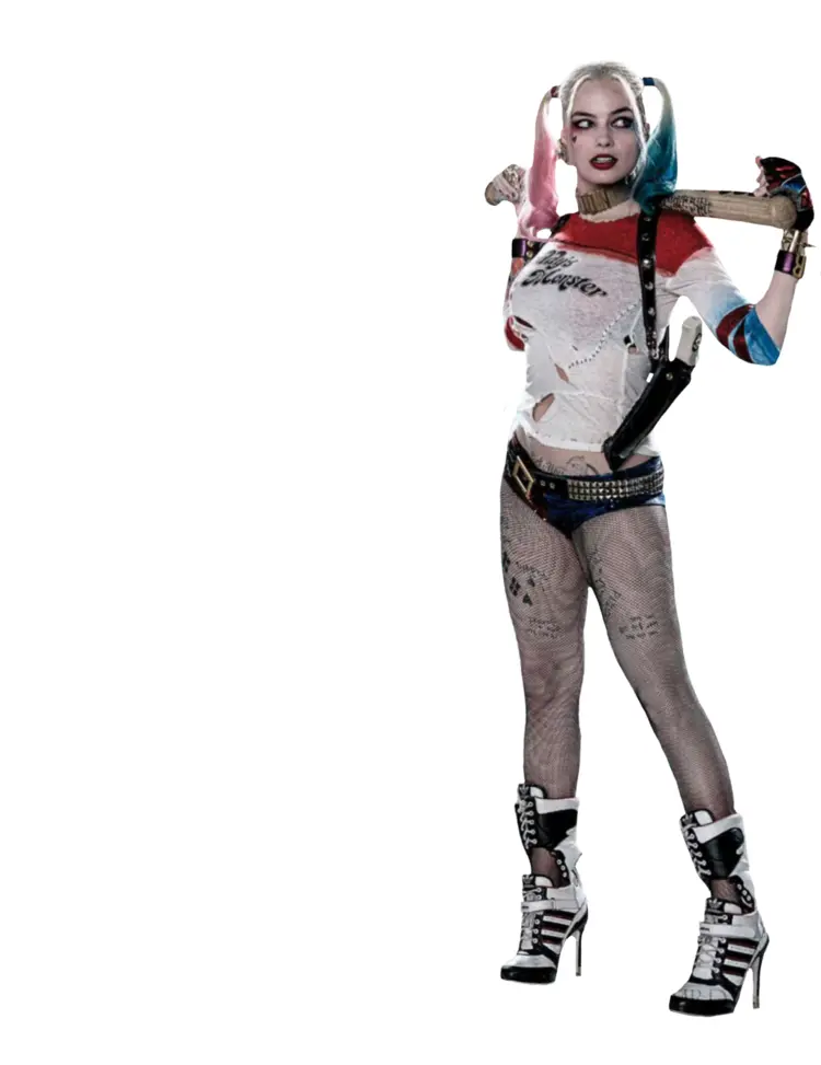 Harley Quinn with Bat in Costume
