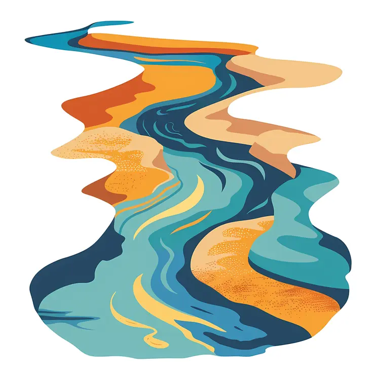 Abstract River Artwork