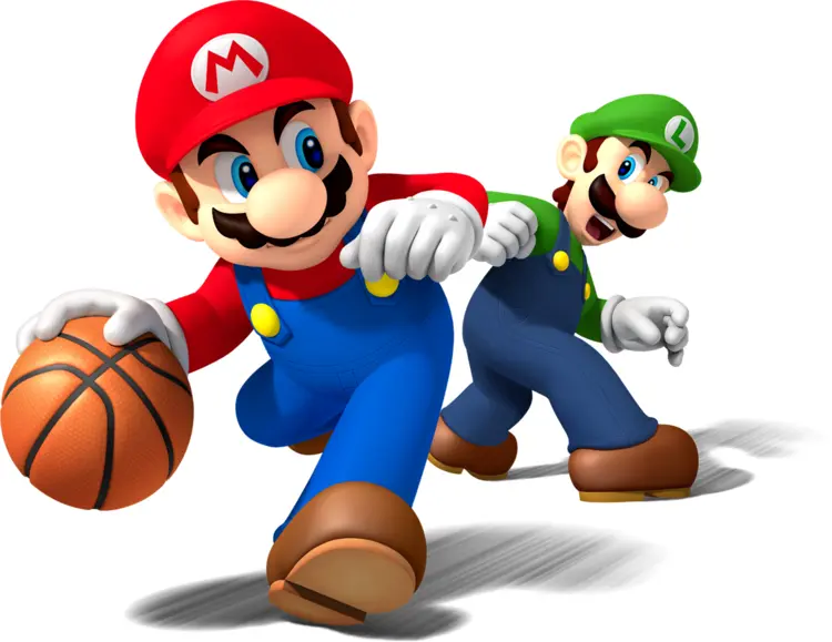 Mario Playing Basketball