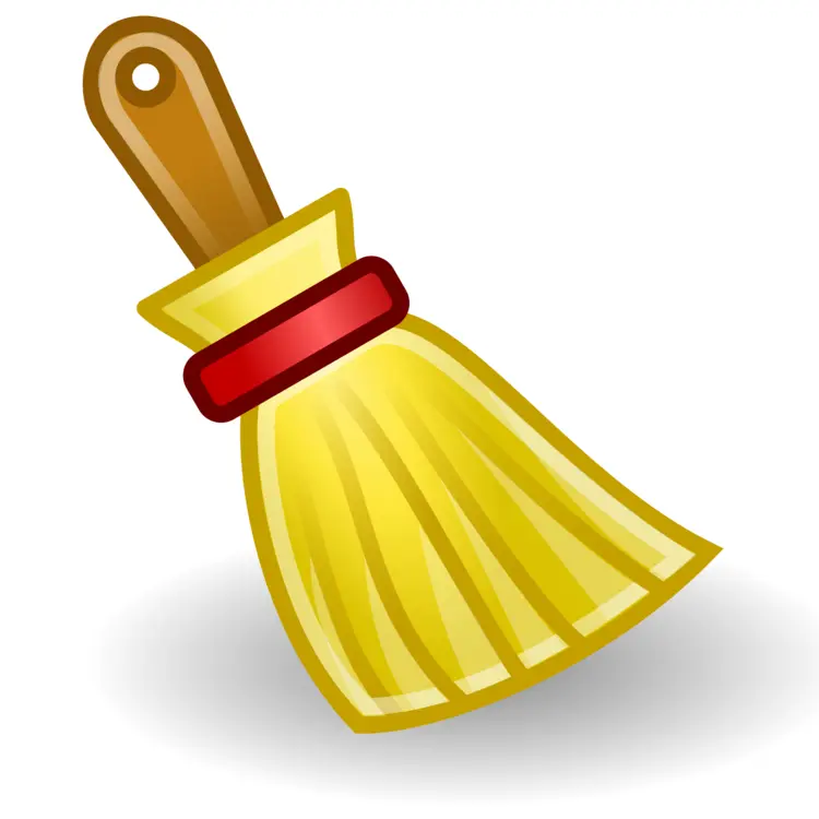 Yellow Broom for Household Cleaning