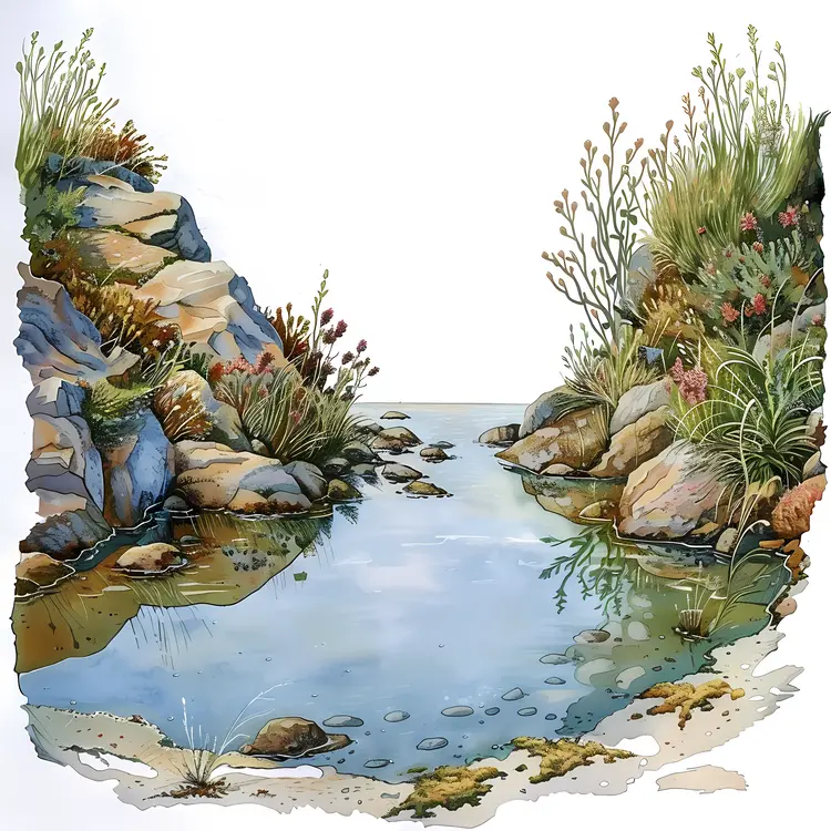 Rocky Stream in Nature