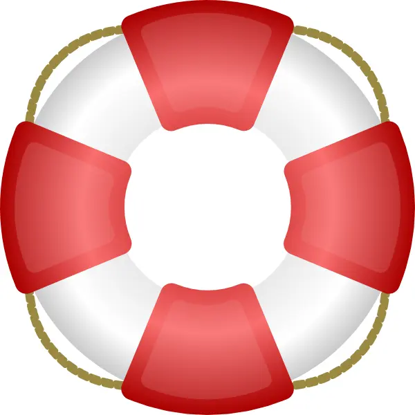 Red and White Lifebuoy for Safety