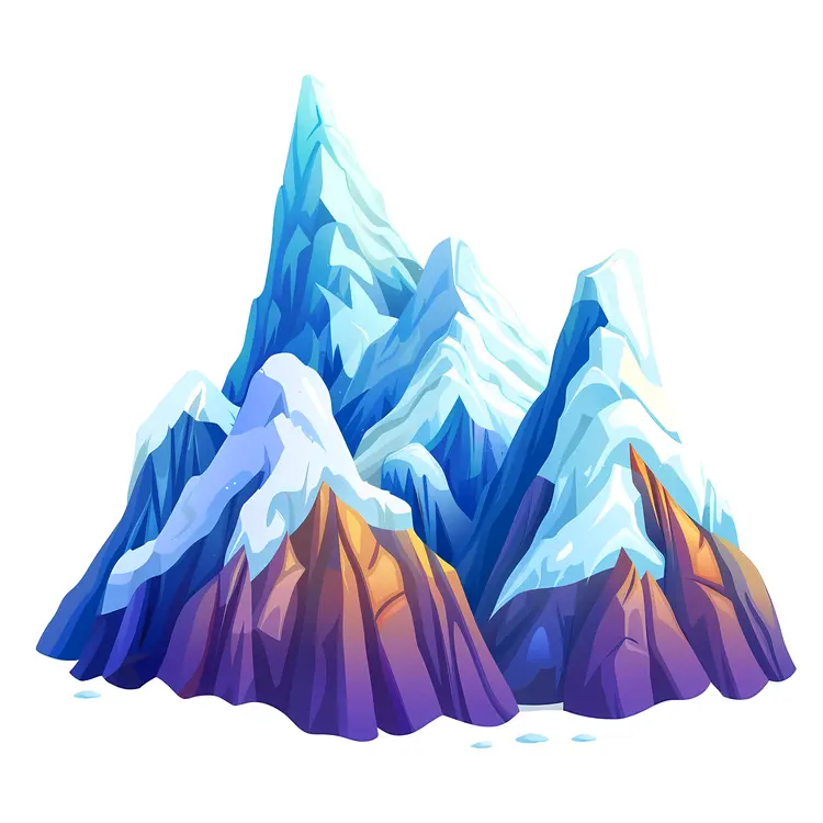 Colorful Snowy Mountains