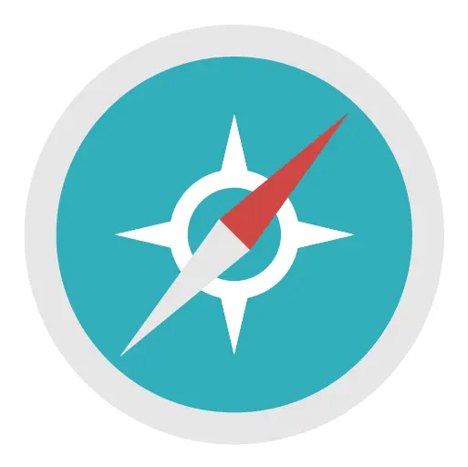 Minimalist Compass Icon for Navigation