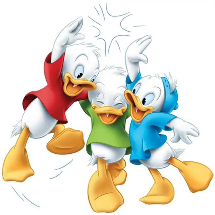 Huey, Dewey, and Louie Celebrating