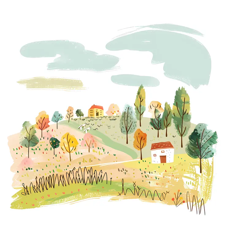 Cute Doodle Landscape