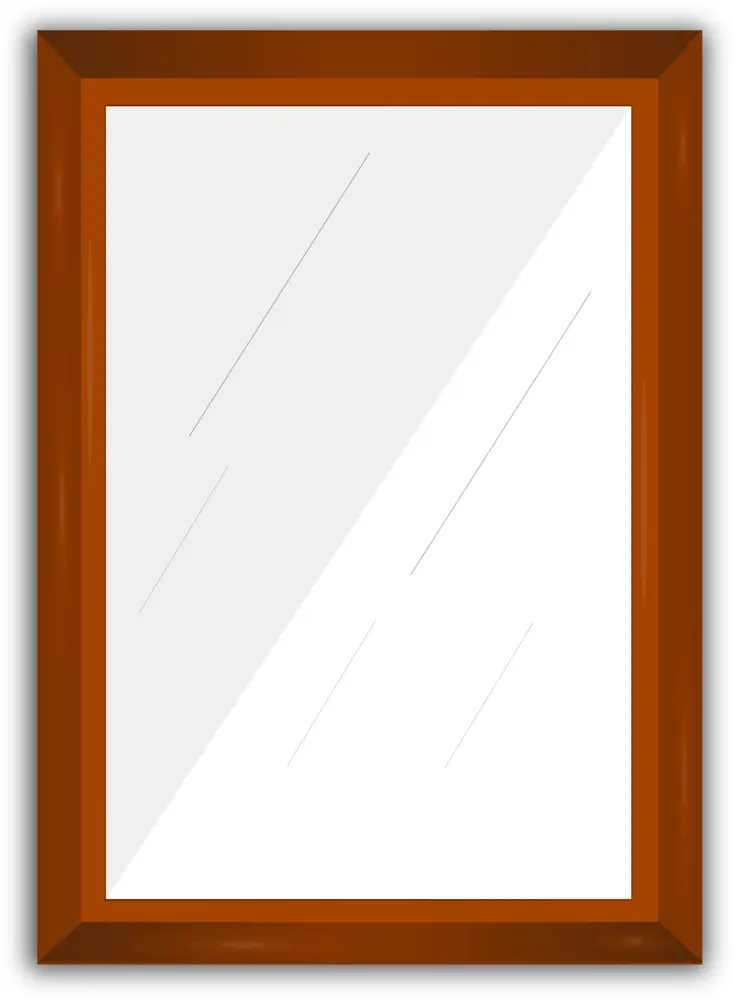 Clear Mirror with Wooden Frame