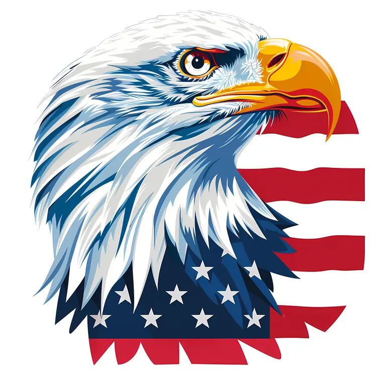 Patriotic Bald Eagle