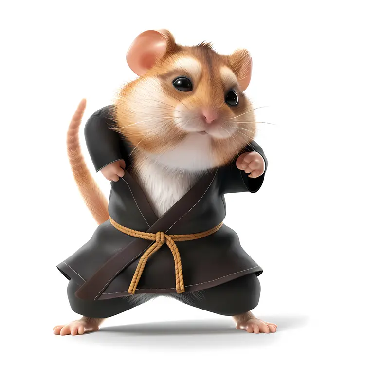 Cute Martial Arts Hamster