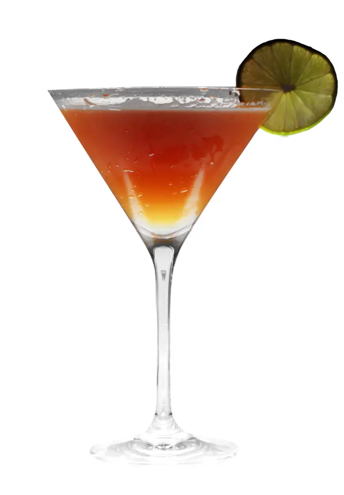 Cocktail in a Glass with Lime