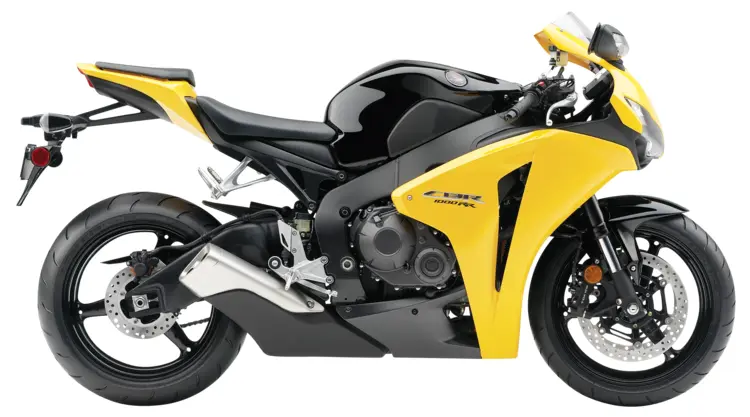 Yellow Sport Motorcycle with Sleek Design