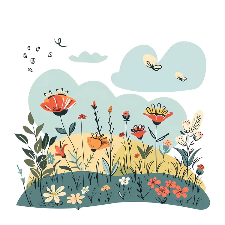 Colorful Flowers in Garden