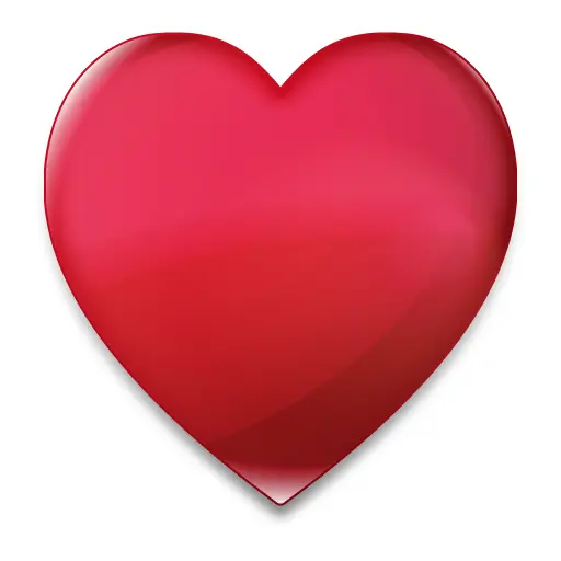 Glossy Red Heart Symbol