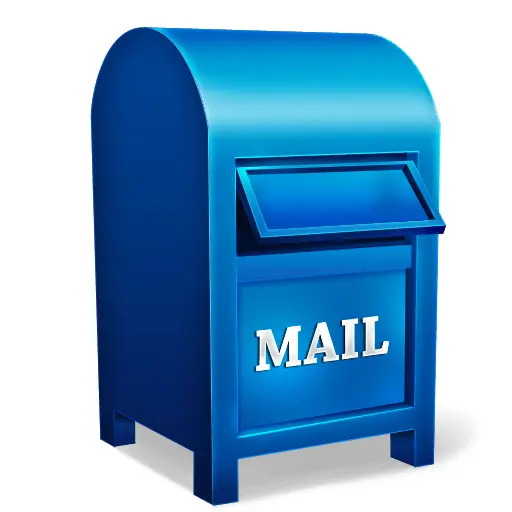 Blue Mailbox for Postal Service