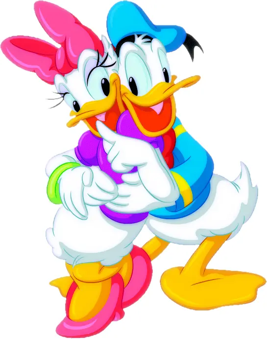 Cartoon Ducks Hugging