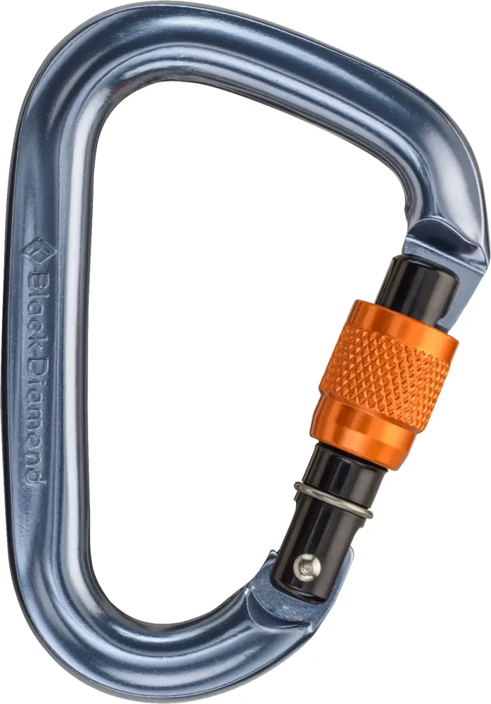 Blue and Orange Carabiner for Climbing
