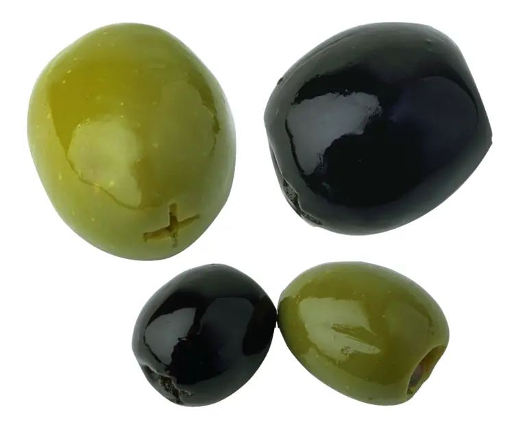 Green and Black Olives