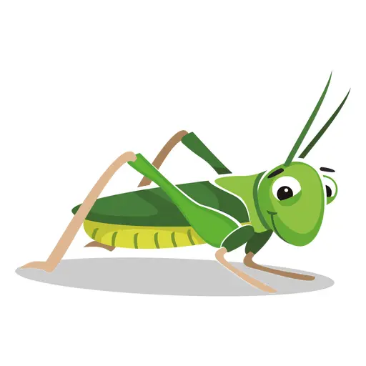 Cute Cartoon Grasshopper