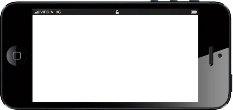 Black Smartphone in Horizontal Orientation