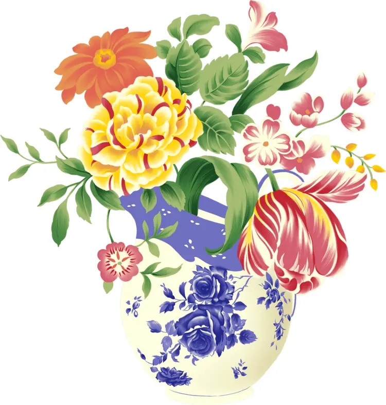 Lovely Floral Vase with Vibrant Flowers