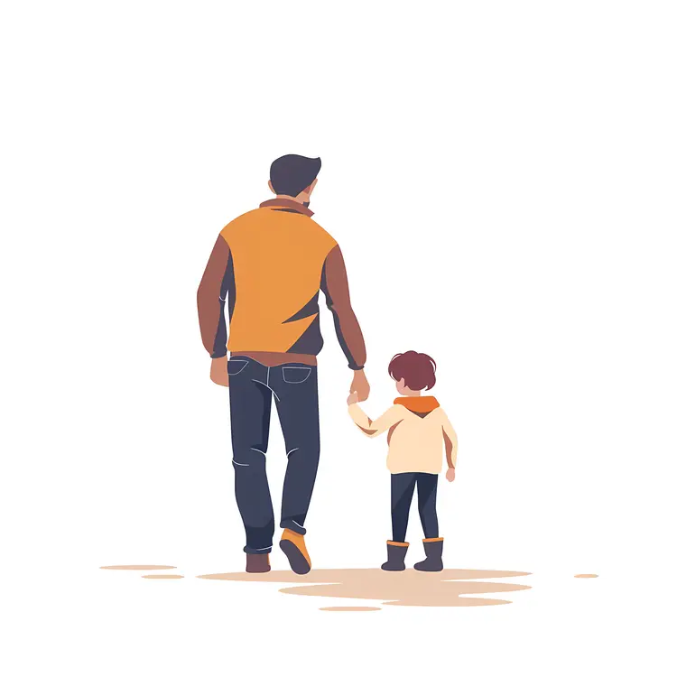 Father and Child Walking