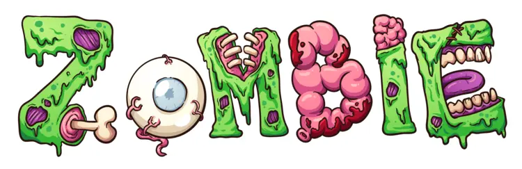 Zombie Text Illustration
