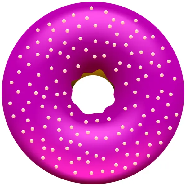 Pink Donut with Sprinkles
