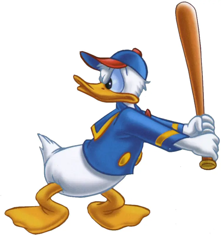 Baseball Duck Ready to Swing