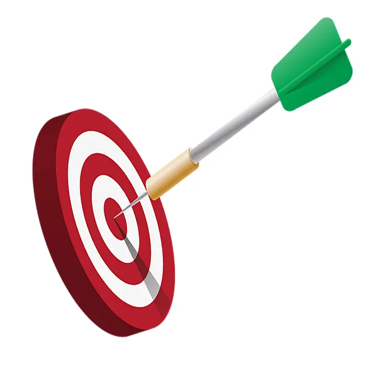 Dartboard with Green Dart