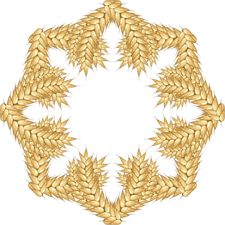 Golden Wheat Wreath for Harvest Decoration