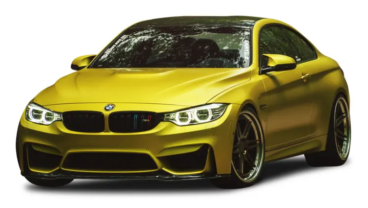 Yellow Stylish Coupe Car