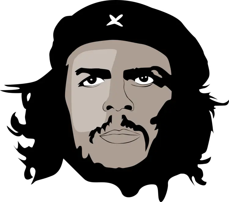 Iconic Black and White Portrait Illustration