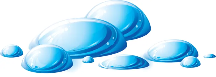 Blue Water Droplets Illustration