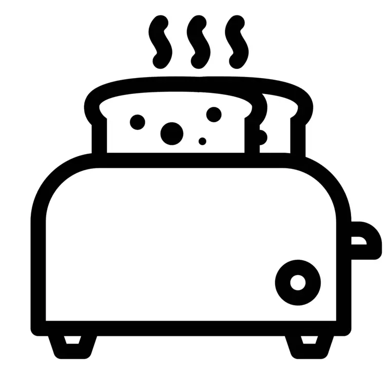 Toaster with Bread Slices