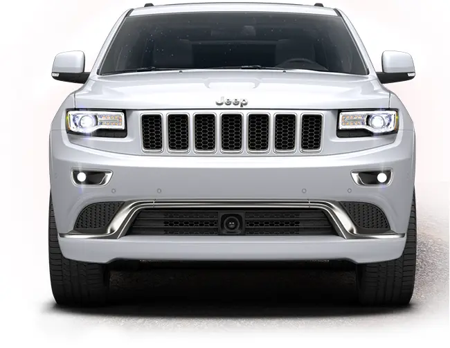 White Jeep SUV Front View
