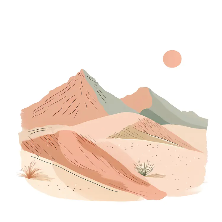 Minimalist Desert Landscape