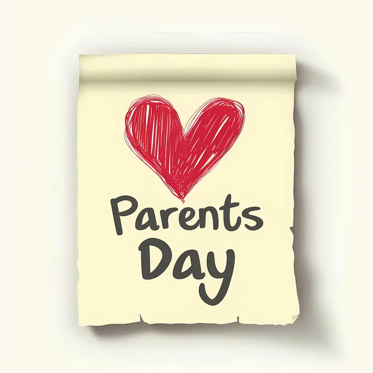 Parents Day Note with Heart